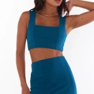 Show me your mumu Ansley Crop Top Jade